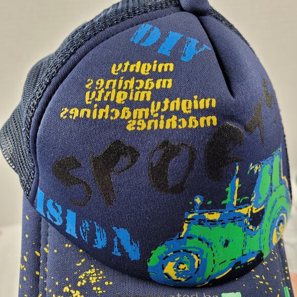 Mighty Machines Grind Colorful Trucker Snapback Ballcap Hat Earthmoving - Picture 5 of 14